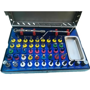 Kit universel d'implants dentaires manuels 50 pièces forets à clé dynamométrique expanseur d'os de trépine foret conique à compression personnalisé - Product Image 3