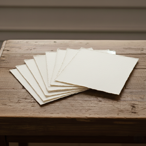 Papier vintage en coton égyptien A4 en gros, 400 g/m², bords festonnés, feuilles texturées pour le dessin et l'esquisse, OEM FBA - Product Image 2