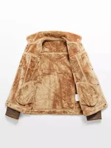 Chaqueta de piel de cuero Formal de otoño e invierno para hombre, gran venta, estilo callejero, patrón de letras, cierre de cremallera, servicio OEM mandarín - Product Image 5