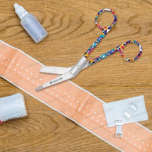 Vaslcare Ciseaux à pansements en acier inoxydable Motif abstrait unique Manuel Power Dressing Lister Lames tranchantes à pointe émoussée pour - Product Image 3