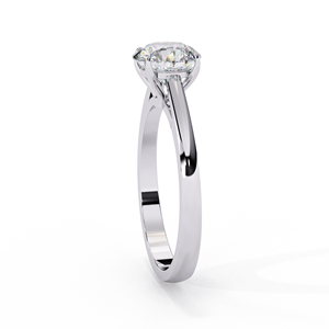 Classic 1.30ct Lab Grown Diamond Solitaire <b>Ring</b> Brilliant Cut with Sunshine White Gold Wedding <b>Band</b> for Women Diamond <b>Ring</b> - Product Image 2