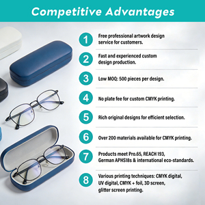 Étui à <span class=keywords><strong>lunettes</strong></span> rectangulaire en cuir PU souple avec bouton-pression, personnalisable avec logo, pour <span class=keywords><strong>lunettes</strong></span> <span class=keywords><strong>de</strong></span> vue, vente en gros, prix usine - Product Image 5