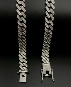 เครื่องประดับร่างกายแบบ Cuban Link ดีไซน์ใหม่สุดหรู ประดับเพชร VVS Moissanite สไตล์ฮิปฮอป ของขวัญที่ดีที่สุดสำหรับผู้ชาย - Product Image 3