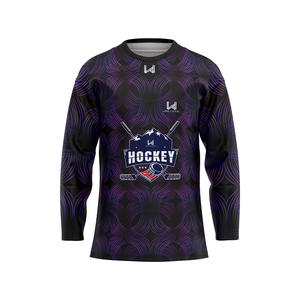 Camisetas de Hockey sobre Hielo Personalizadas con Logotipo, 100% Poliéster, Unisex, Elásticas en Cuatro Direcciones, Transpirables, Absorbentes de Humedad, Antibacterianas - Product Image 1