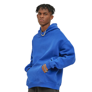 Vente en gros de sweats à capuche d'hiver surdimensionnés pour hommes, de luxe, personnalisés, en tissu épais, en coton/polyester mélangé, 370g, en molleton français - Product Image 3