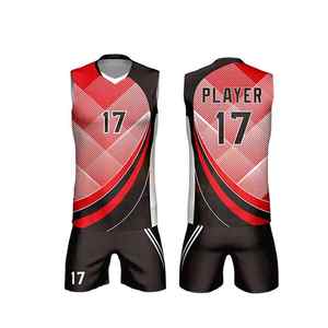 Uniforme de voleibol de poliéster de calidad pura, Jersey de manga corta de voleibol de tamaño personalizado y uniforme corto para equipo juvenil - Product Image 1