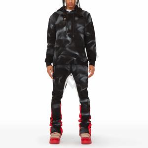 Entrenamiento Jogging Impreso Chándal para hombres Entrenamiento transpirable Peso ligero Impreso Hombres Apilados Chándal acampanado - Product Image 1