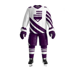 Vente en gros de vêtements de hockey sur glace brodés avec logo personnalisé, vêtements décontractés de sublimation pour sports d'équipe - Product Image 2