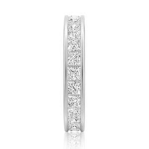 Princess Cut Moissanite Diamond Eternity Band 18K Gold <b>Ring</b> Channel Style Product Category Moissanite <b>Rings</b> - Product Image 3