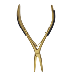 คีมต่อผมปลายแบนแบบขายส่ง โลโก้สั่งทำได้ สีดำทอง สแตนเลส อเนกประสงค์ - Product Image 6