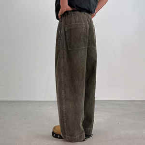 Pantalones Cargo Holgados de Mezclilla 100% Algodón, Estilo Urbano, Personalizados con Logotipo, Venta al Por Mayor - Product Image 2