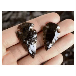 Punta de Flecha de Obsidiana Negra, Cristal Volcánico Tallado a Mano para Decoración del Hogar, Regalo y Artesanía, Precio al por Mayor - Product Image 1