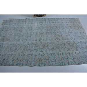 Tapis Vintage Turc Bohème Bleu 4.9X8 pieds Laine Grande Surface Patchwork Abstrait Latex pour Adolescents Rectangle Couloir Chambre Tapis - Product Image 3