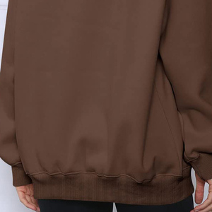 Venta caliente al por mayor de moda popular totalmente personalizado cuello redondo de algodón hecho liso color sólido mujeres sudadera - Product Image 6