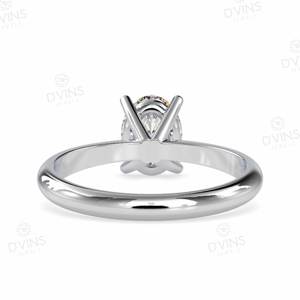 Bague de fiançailles en diamant de laboratoire ovale de 1.01 carats pour femme en or 14 carats/18 carats pour mariage - Product Image 4