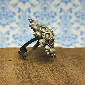 Anillo Indio Tribal Vintage sólida de plata 925, joyería de boda oxidada con diamante, venta al por mayor de Village Source - Product Image 4