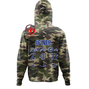 Zeta phi Beta Divine Nine hoodies แฟชั่นร้อนแรงผ้าโพลีเอสเตอร์ผ้าฝ้ายแขนยาวมีซิปพิมพ์ซับลิเมชันสำหรับฤดูหนาว - Product Image 2