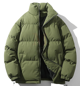 Parka de invierno de estilo callejero ligero personalizable 2024, chaqueta cálida para hombres y mujeres, Cuello acolchado con soporte, alta calidad - Product Image 1