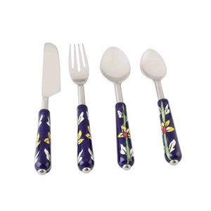 Cubiertos de acero inoxidable, cuchillo, cuchara, tenedor, juego de 5 utensilios de cocina para café, hogar, cubiertos chapados en Color plateado utilizados para mesa de comedor - Product Image 3