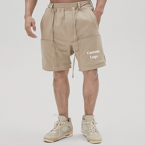 Vente en gros de shorts de sport à carreaux pour hommes, shorts de basket-ball avec logo personnalisé, streetwear, cargo, course, taille élastique, quantité minimale de commande bas - Product Image 4