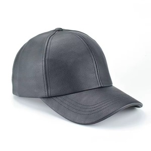 Gorras de Béisbol de Cuero PU Negras de Perfil Bajo Personalizadas para Hombre, Gorras de Béisbol de Cuero PU en Blanco para Mujer para Exteriores - Product Image 4