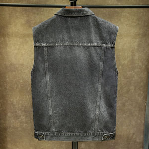 Mejor diseño personalizado Chaleco de mezclilla de alta calidad para los hombres al por mayor ropa casual transpirable y nuevo estilo para el chaleco de mezclilla de invierno - Product Image 2