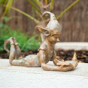 Granja moderna Pixie escultura decorativa jardín accesorios hechos a mano fundido Pixie al aire libre decoración del hogar estatuilla precio al por mayor - Product Image 2