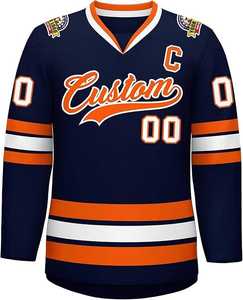 Camisetas de Hockey sobre Hielo con Logotipo Personalizado, Diseño Personalizado, Suministro de Fábrica para Clubes, Escuelas, Venta al por Mayor, OEM - Product Image 1