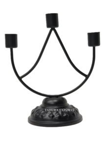 <b>Top</b> Trending Newest Black Metal Candle Stand Candlestick Holder Christmas and Home Decoration for Gifting and Party Supply - Product Image 3