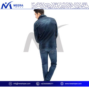 Classique hommes Denim veste mode Streetwear Slim Fit Jean veste pour hommes Vintage bleu manteau décontracté élégant vêtements d'extérieur - Product Image 4