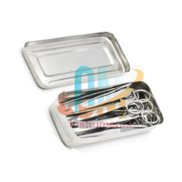 Ensemble de 13 pièces de kit de chirurgie mineure de base, instruments chirurgicaux en acier inoxydable de qualité médicale, réutilisables, autoclavables, norme allemande