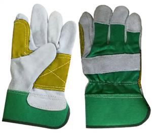 Gants de gréeur canadiens de qualité supérieure Gants de travail en coton haute performance Cuir de vache fendu de haute qualité pour la sécurité du jardinage - Product Image 6