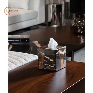 Usine Design Personnalisé De Luxe Marbre Forme Carrée Porte-Serviettes De Table Logo Personnalisé Porte-Serviettes pour La Maison Boîtes De Mouchoirs - Product Image 6