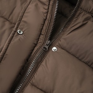 <strong>Ladies</strong> Hooded Long Quilted Puffer Vest Sleeveless Winter Warm Outerwear Coat with Zipper Design - Product Image 5