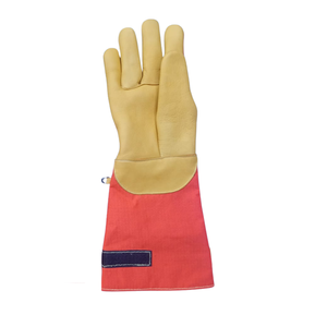 Fabricante cuero de vaca reforzado Palma brazalete de seguridad impermeable guantes de trabajo resistente al calor pulgar características soldadura Cocina - Product Image 2