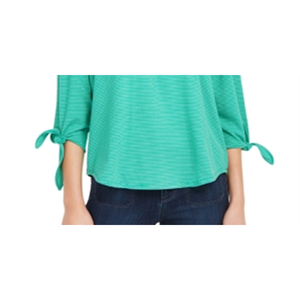 Top da Donna Maison Jules con Stampa Floreale e Spalle Scoperte, in Lino e Chiffon Ricamato, Colletto Arricciato, Verde, Taglia XS, Lungo, per Ufficio - Product Image 3