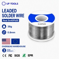 Fil à souder au plomb Sn45Pb55 de 0,8 mm, 38 g, pour la réparation d'écrans et de circuits de téléphones mobiles