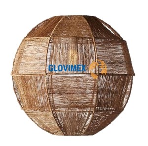 Best Choice Rustic Bamboo Jute Corn Husk Chandelier Lampshade Frame Customizable Size Color for Living Room Furniture Decor - Product Image 2