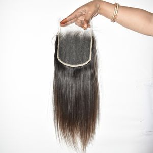 Extensions de cheveux humains indiens 6*6 HD Closure Machine, double trame, tissage brut non traité, couleur naturelle noire, 100% vierge Remy, à clipser - Product Image 2