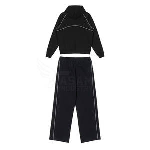 Survêtement évasé pour homme, tendance, deux pièces, tissu doux pour un confort tout au long de la journée, survêtement évasé pour homme - Product Image 2