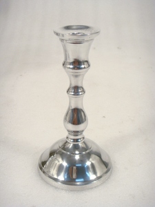 Set of 2 Pcs Different Sizes <b>Silver</b> Aluminium Pillar Candle Holder for Home Decor - Product Image 6