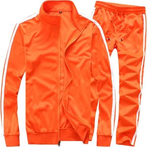 Veste et pantalon de sport athlétique de jogging Vêtements de sport pour hommes Survêtement chaud à fermeture éclair complète Ensemble de sport Survêtement décontracté - Product Image 4