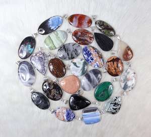 จี้พลอยกรอบแบบผสมผสานคุณภาพที่สวยงามสำหรับเครื่องประดับเงินฝังฝังขอบแบบฝังเทคโนโลยี - Product Image 1