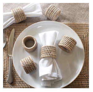 Hot Selling Rattan Napkin Ring 4-PCS Dinnerware <b>Wedding</b> Decorative Item Napkin Ring Affordable Price - Product Image 4