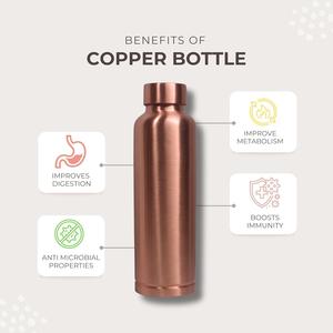 Pack cadeau Bouteille d'eau en cuivre de haute qualité et accessoires de boisson polyvalents disponibles avec un design élégant pour la vente - Product Image 3