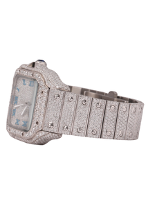 Qualité standard Entièrement glacé Luxe Hommes VVS Moissanite Diamant Montre à la recherche en acier inoxydable Montre de prix de gros - Product Image 2