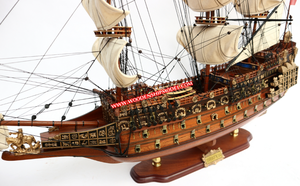 Modello di nave alta in legno da 100 cm sovrani dei mari/modello di nave artigianale