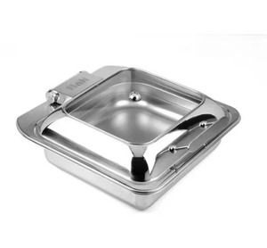 2025 artículo más vendido, estufa de comida amortiguadora hidráulica Rectangular, plato de frotamiento cuadrado para Buffet 7L, mantiene la porción ideal - Product Image 1