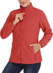 Chaqueta de lana Polar suave de talla grande para mujer, tela de algodón ligera transpirable, cierre de cremallera, diseño estampado para invierno al aire libre - Product Image 2