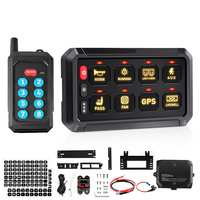 Panel de Interruptores LED Inalámbrico Personalizado de 12V 24V con Control Remoto RGB Multifunción de 8 Canales con Caja de Control de Circuitos